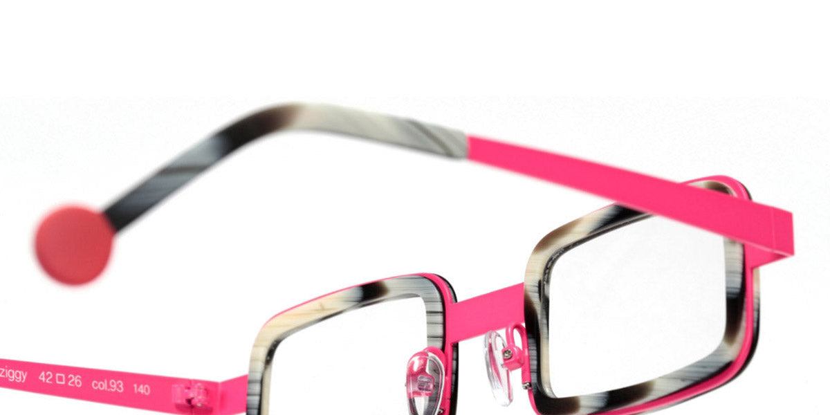 Sabine Be® Be Ziggy SB Be Ziggy 93-2 42 - Matt Horn / Neon Pink Satin Eyeglasses