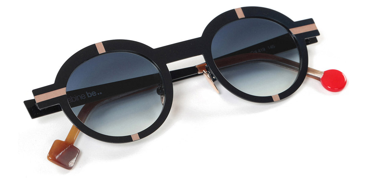 Sabine Be® Be Zinzin Sun SB Be Zinzin Sun 419 44 - Shiny Midnight Blue / Satin Rose Gold Sunglasses