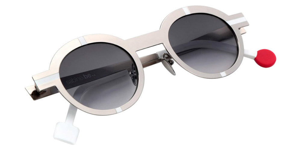 Sabine Be® Be Zinzin Sun SB Be Zinzin Sun 429 44 - Polished Palladium / Satin White Sunglasses