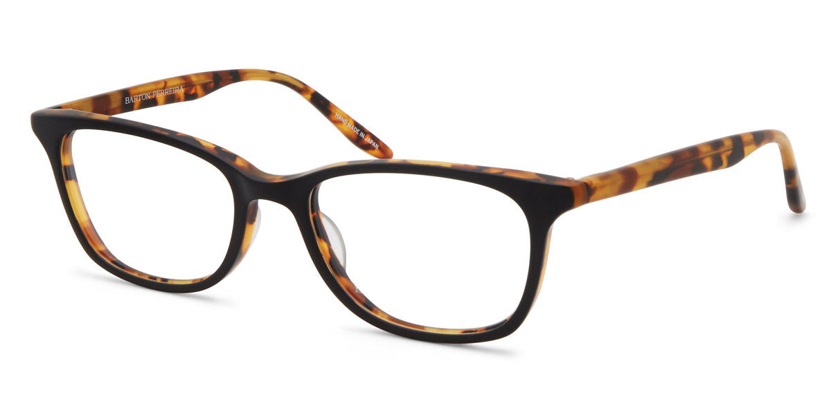 Barton Perreira® Cassady - Matte Black Amber Tortoise Eyeglasses