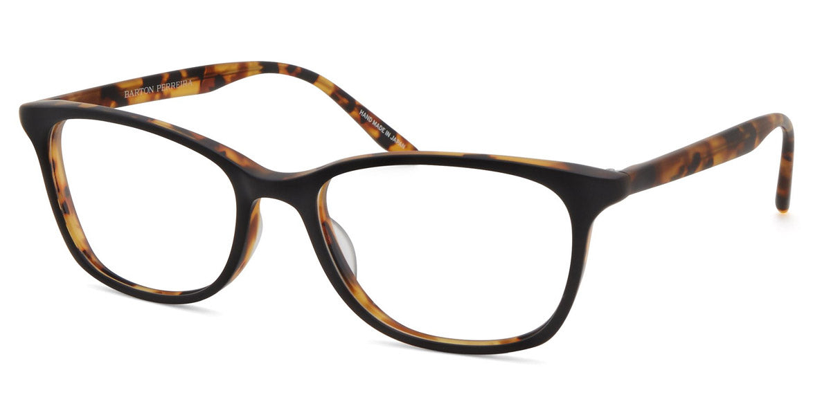 Barton Perreira® Cassady - Matte Black Amber Tortoise Eyeglasses