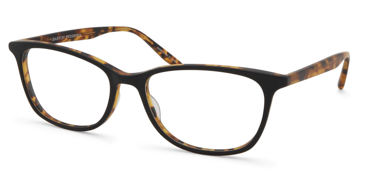 Barton Perreira® Cassady - Matte Black Amber Tortoise Eyeglasses