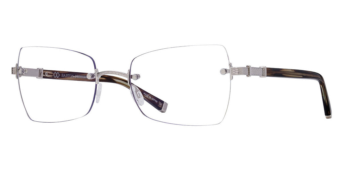 Barton Perreira® Kiki BPR OP Kiki 5305 53 - Sulcata Tortoise/Silver Eyeglasses