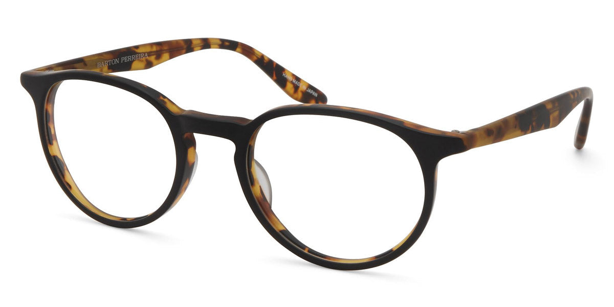 Barton Perreira® Norton - Matte Black Amber Tortoise Eyeglasses