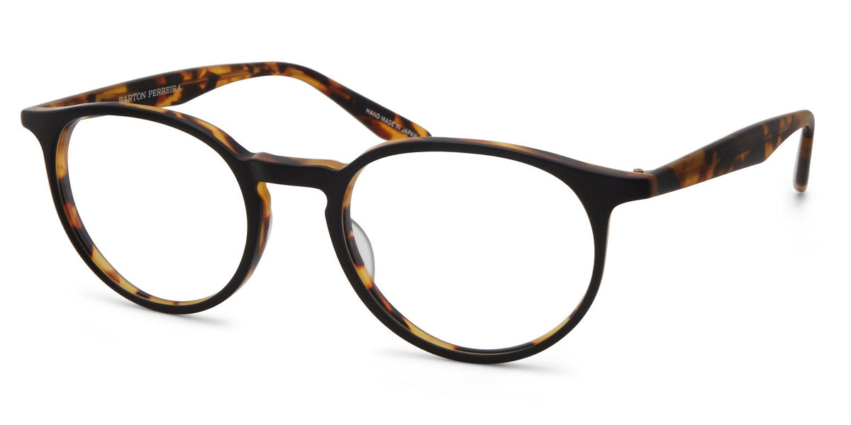 Barton Perreira® Norton - Matte Black Amber Tortoise Eyeglasses