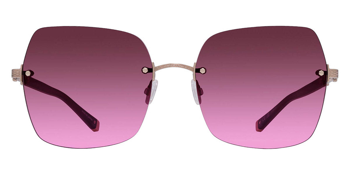 Barton Perreira® Angie BPR SU Angie 6104 61 - Oxblood/Rose Gold / Cedar Rose Gradient AR Sunglasses