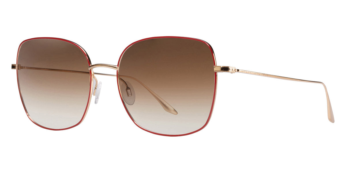 Barton Perreira® Camille - Gold/Ruby Enamel / Smokey Topaz AR Sunglasses