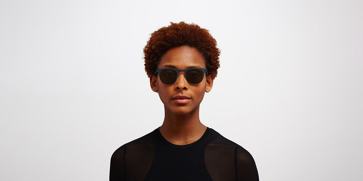 Mykita® CALLUM MYK CALLUM Indigo / Raw Brown Solid 47 - Indigo / Raw Brown Solid Sunglasses