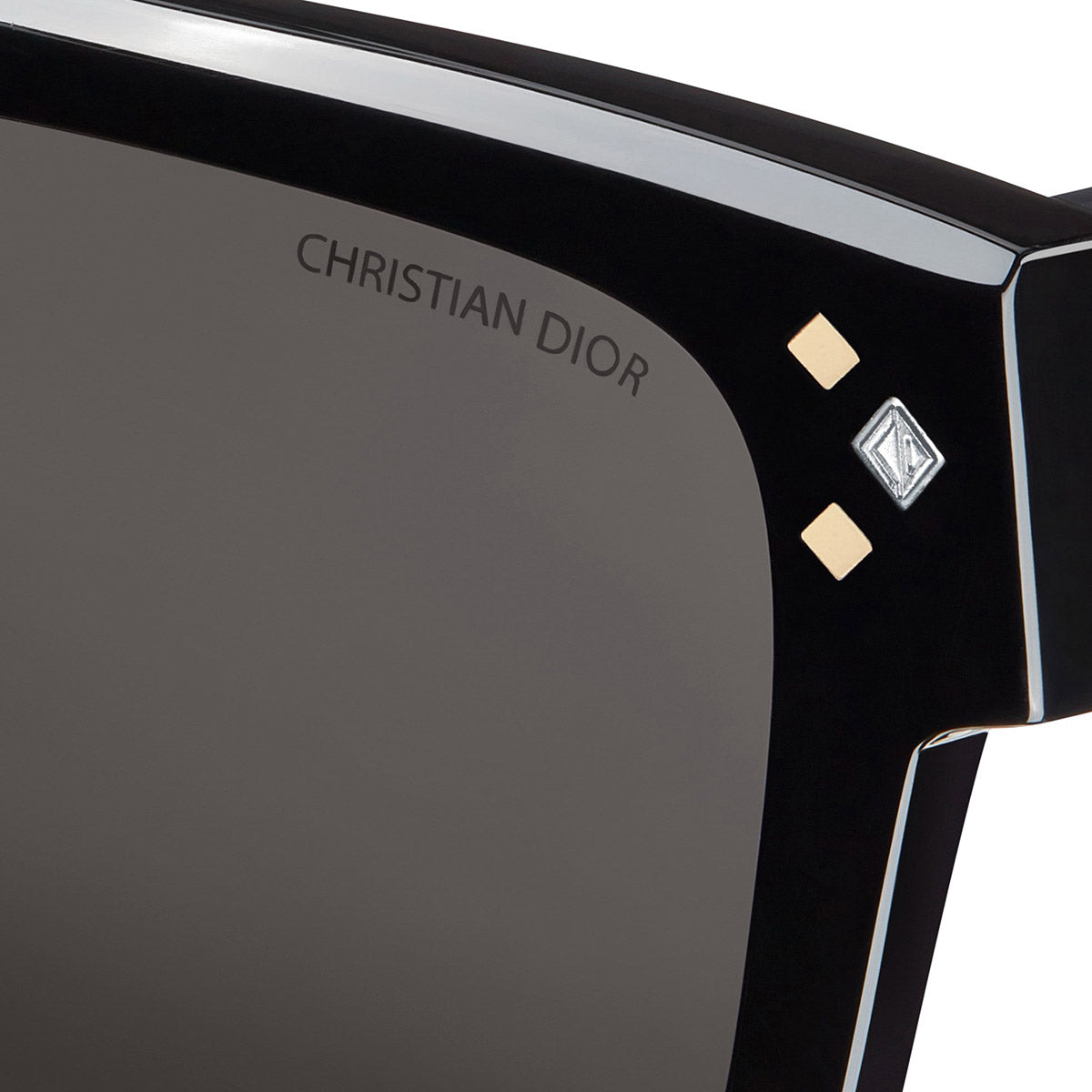 Dior® CD Diamond S3F D CDDMS3FXR 10A0 55 - Black And Crystal-Tone Sunglasses