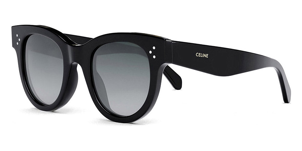 Celine® CL4003IN CEL CL4003IN 01B 48 - Shiny Black / Smoke Sunglasses