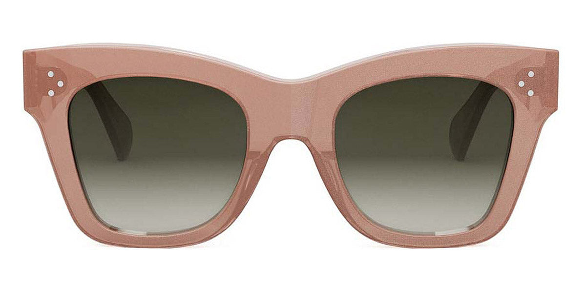 Celine® CL4004IN CEL CL4004IN 74F 50 - Shiny Milky Pink with Silver Glitter / Brown Sunglasses