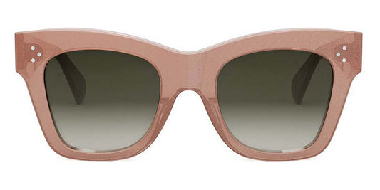 Celine® CL4004IN CEL CL4004IN 74F 50 - Shiny Milky Pink with Silver Glitter / Brown Sunglasses