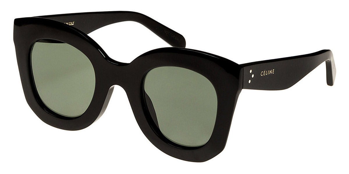 Celine® CL4005FN CEL CL4005FN 01N 49 - Shiny Black / Green Sunglasses