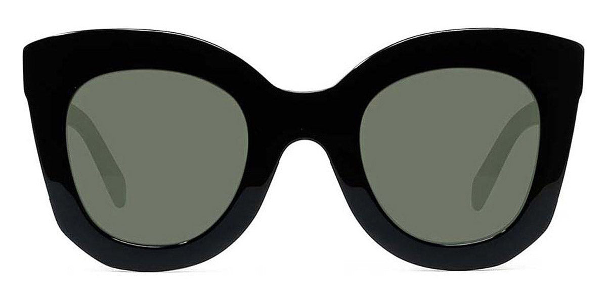 Celine® CL4005IN CEL CL4005IN 01N 47 - Shiny Black / Green Sunglasses