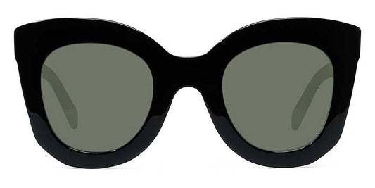 Celine® CL4005IN CEL CL4005IN 01N 47 - Shiny Black / Green Sunglasses