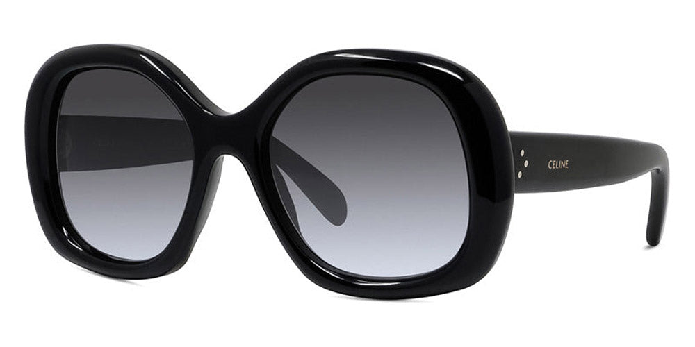 Celine® CL40163I CEL CL40163I 01B 55 - Shiny Black / Gradient Smoke Sunglasses