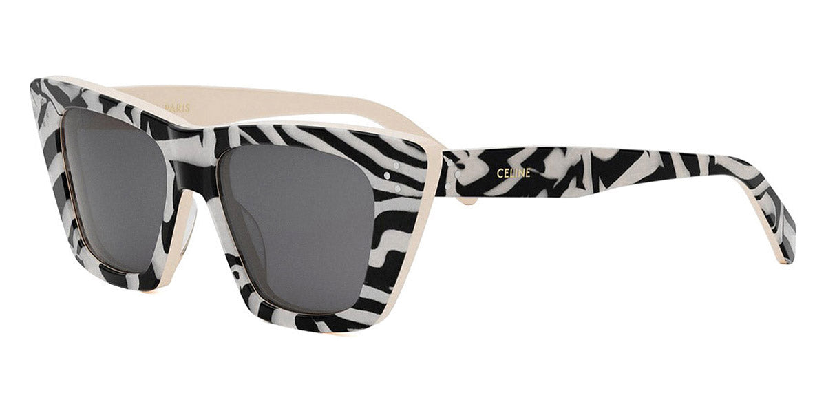 Celine® CL40187I CEL CL40187I 99E 51 - 99E Black/White Animal / Brown Sunglasses