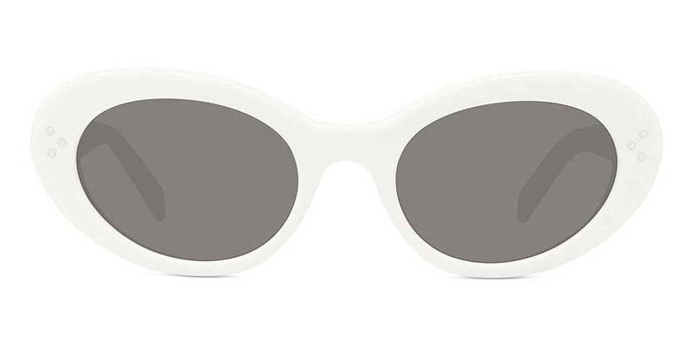 Celine® Cl40193I CEL CL40193I 25A 53 - 25A Shiny Ivory / Smoke Sunglasses