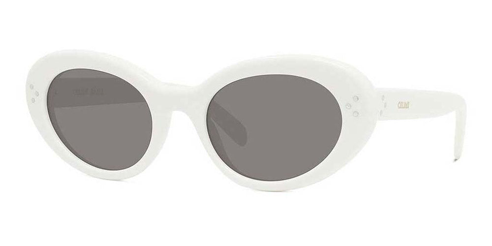 Celine® Cl40193I CEL CL40193I 25A 53 - 25A Shiny Ivory / Smoke Sunglasses