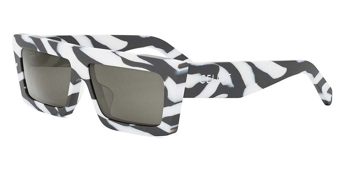 Celine® CL40214U CEL CL40214U 04A 57 - Black/White / Smoke Sunglasses