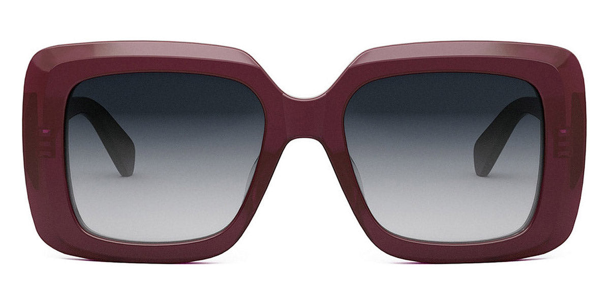 Celine® CL40263I CEL CL40263I 69B 54 - Shiny Milky Bordeaux / Smoke Sunglasses