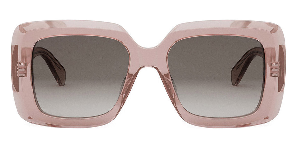 Celine® CL40263I CEL CL40263I 74F 54 - Shiny Transparent Rose Caramel / Brown Sunglasses