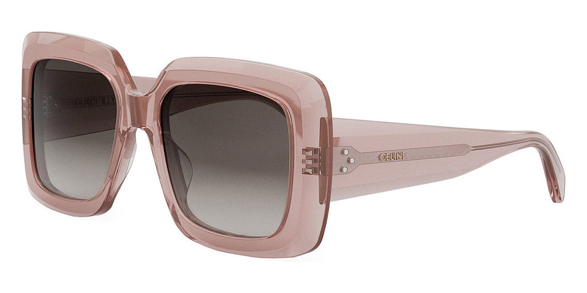 Celine® CL40263I CEL CL40263I 74F 54 - Shiny Transparent Rose Caramel / Brown Sunglasses