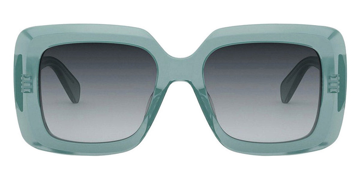 Celine® CL40263I CEL CL40263I 93b 54 - Shiny Lime Transparent / Gradient Smoke Organic Sunglasses