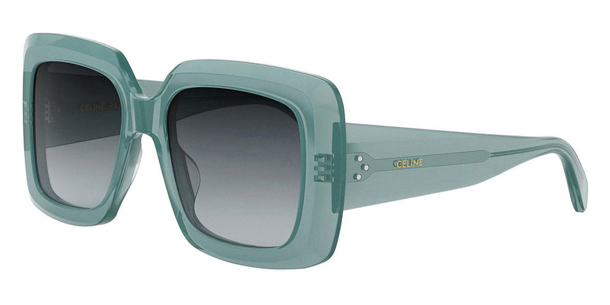 Celine® CL40263I CEL CL40263I 93b 54 - Shiny Lime Transparent / Gradient Smoke Organic Sunglasses