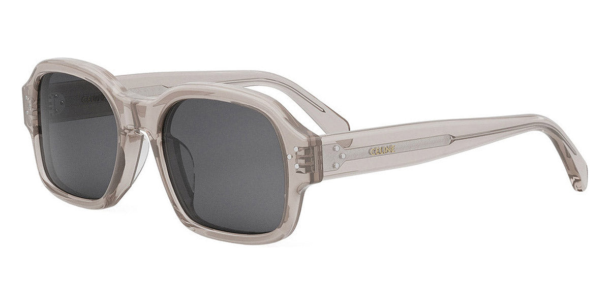 Celine® CL40266U CEL CL40266U 59A 53 - Shiny Transparent Taupe / Smoke Sunglasses