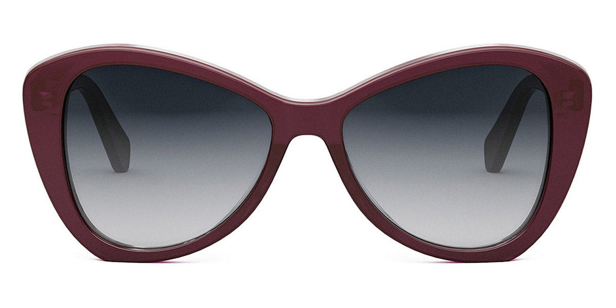 Celine® CL40270U CEL CL40270U 69B 55 - Shiny Milky Bordeaux / Smoke Sunglasses