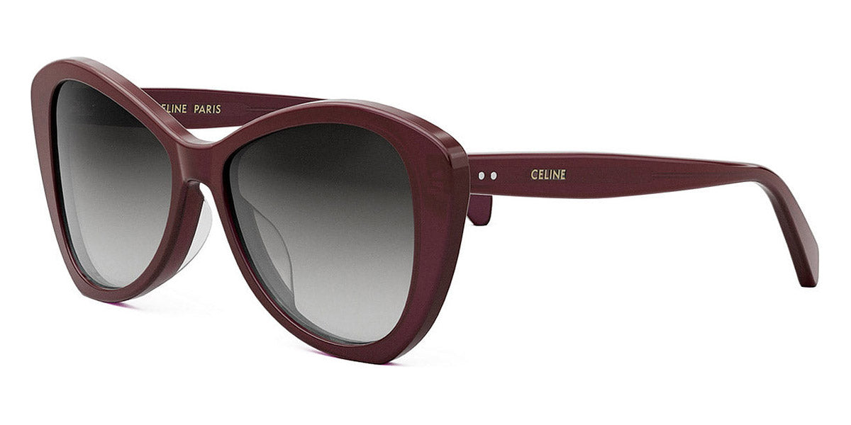 Celine® CL40270U CEL CL40270U 69B 55 - Shiny Milky Bordeaux / Smoke Sunglasses