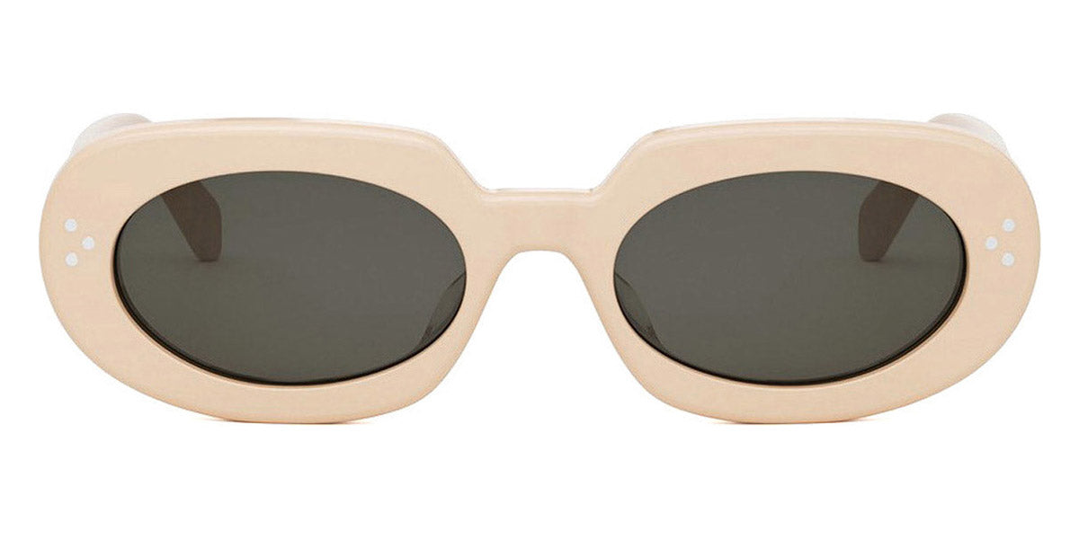 Celine® CL40276U CEL CL40276U 25a 54 - Shiny Ivory / Lenses Smoke Organic Sunglasses