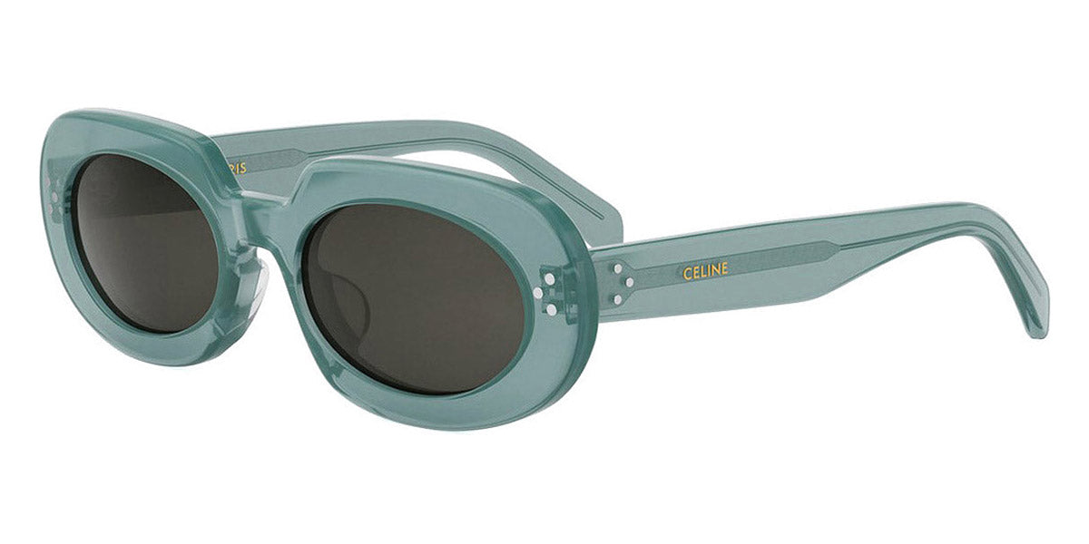 Celine® CL40276U CEL CL40276U 93n 54 - Shiny Lime Transparent / Lenses Green Organic Sunglasses