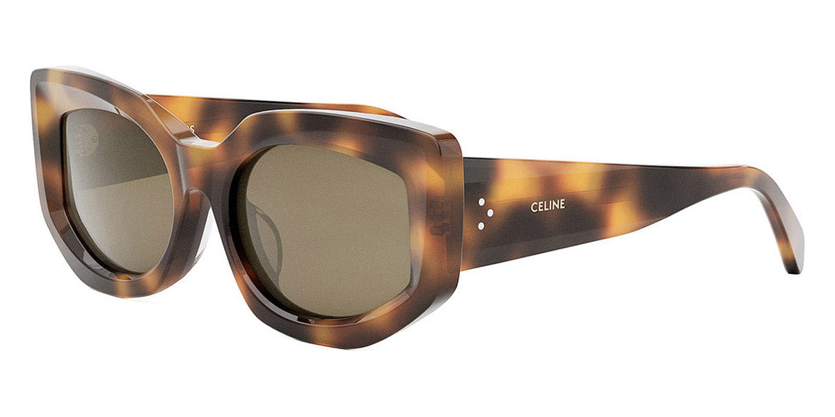 Celine® CL40277F CEL CL40277F 53E 54 - Shiny Havana / Brown Sunglasses