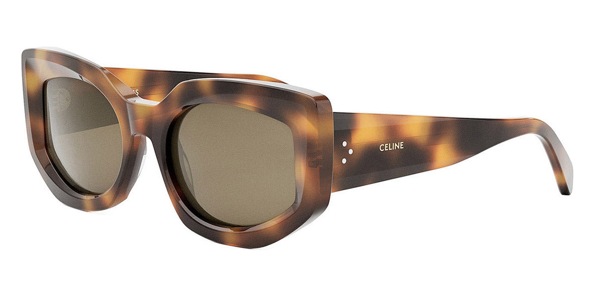 Celine® CL40277I CEL CL40277I 53E 54 - Shiny Havana / Brown Sunglasses