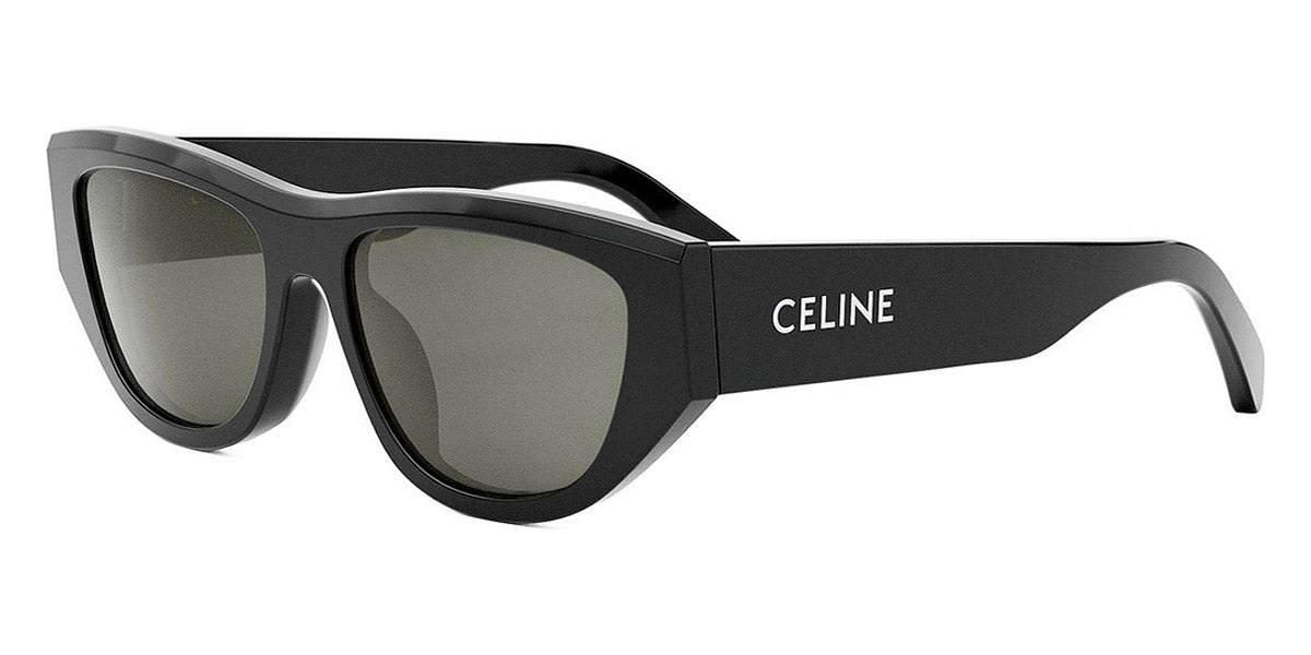 Celine® CL40278U CEL CL40278U 01A 55 - Shiny Black / Smoke Sunglasses