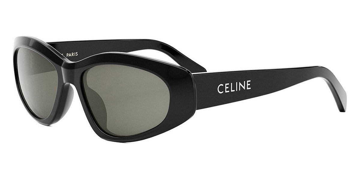 Celine® CL40279U CEL CL40279U 01A 57 - Shiny Black / Smoke Sunglasses