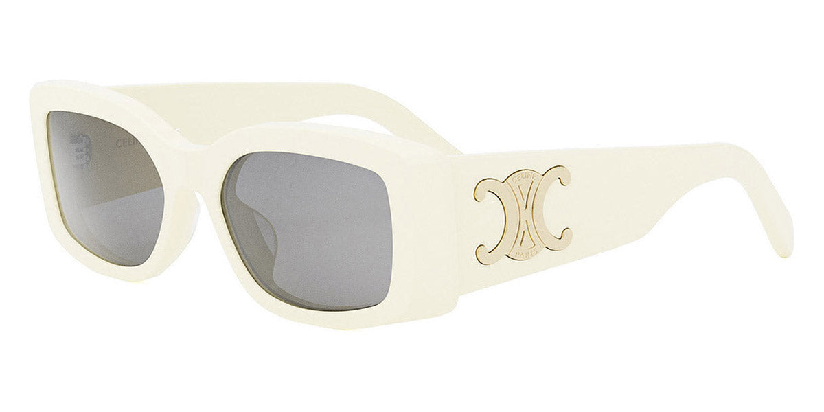 Celine® CL40282U CEL CL40282U 25A 53 - Shiny Ivory / Smoke Sunglasses