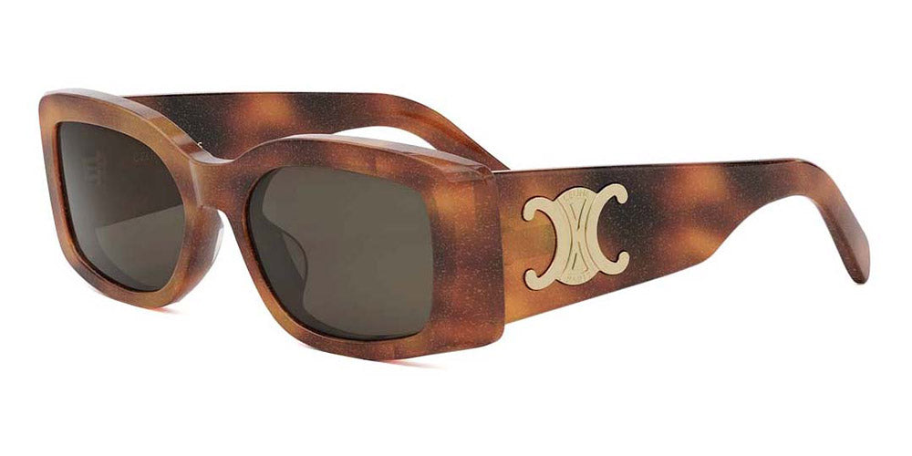 Celine® Cl40282U CEL CL40282U 53E 53 - 53E Shiny Havana / Brown Sunglasses