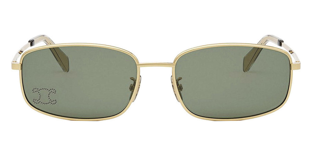 Celine® CL40285U CEL CL40285U 30n 60 - Shiny Endura Gold / Lenses Green Organic Sunglasses