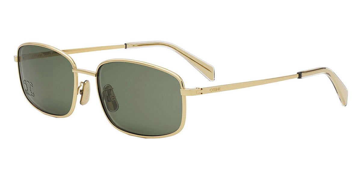 Celine® CL40285U CEL CL40285U 30n 60 - Shiny Endura Gold / Lenses Green Organic Sunglasses