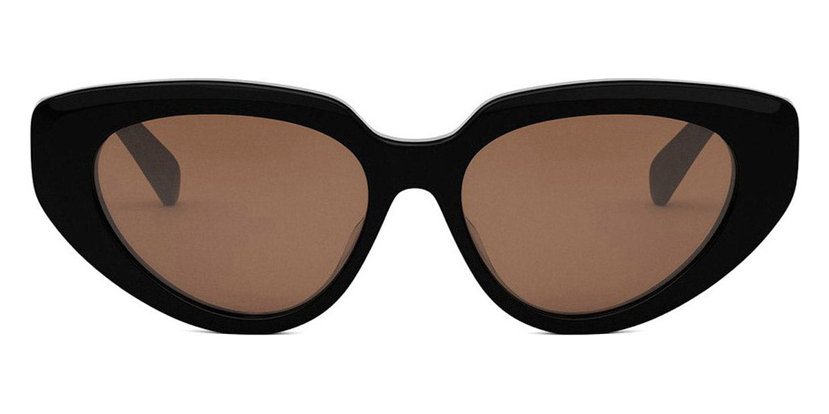 Celine® CL40286F CEL CL40286F 01e 54 - Shiny Black / Lenses Brown Organic Sunglasses