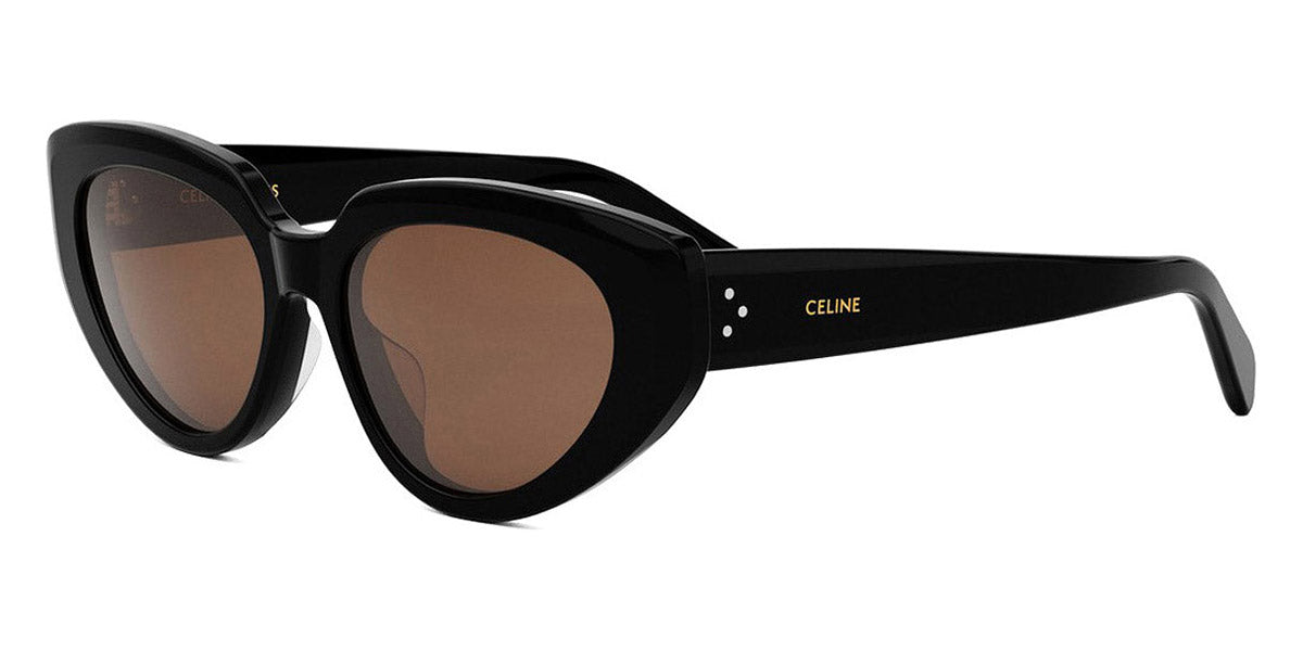 Celine® CL40286F CEL CL40286F 01e 54 - Shiny Black / Lenses Brown Organic Sunglasses