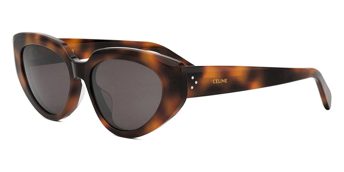 Celine® CL40286F CEL CL40286F 53a 54 - Shiny Havana / Lenses Smoke Organic Sunglasses