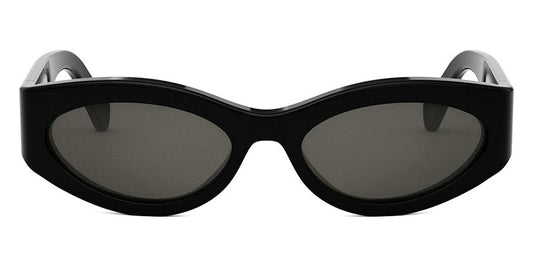 Celine® CL40288I CEL CL40288I 01a 56 - Shiny Black / Lenses Smoke Organic Sunglasses