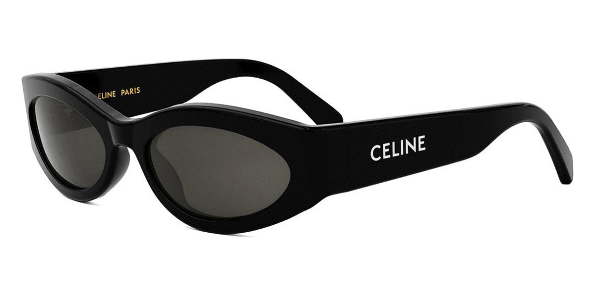 Celine® CL40288I CEL CL40288I 01a 56 - Shiny Black / Lenses Smoke Organic Sunglasses