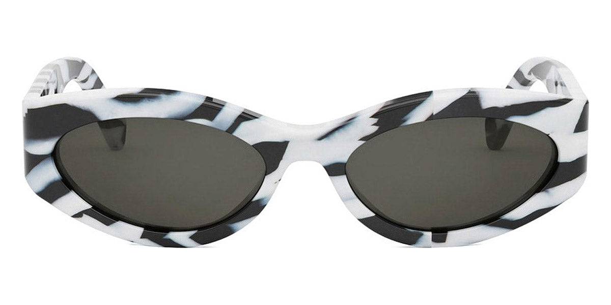 Celine® CL40288I CEL CL40288I 04a 56 - Black / White / Lenses Smoke Organic Sunglasses