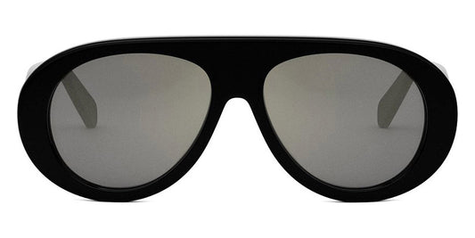 Celine® CL40300U CEL CL40300U 01C 55 - 01C Shiny Black / Smoke Mirror Mineral Sunglasses