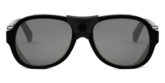 Celine® CL40301U CEL CL40301U 01C 56 - 01C Shiny Black / Smoke Mirror Mineral Sunglasses